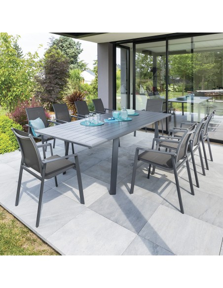 Table de jardin extensible Pavane Graphite HOME SWEET HOME Tables et chaises de jardin