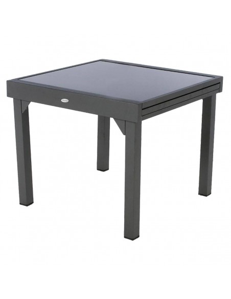 Table de jardin extensible Piazza  Verre trempé 4/8PL Anthracite & Graphite HOME SWEET HOME Tables et chaises de jardin