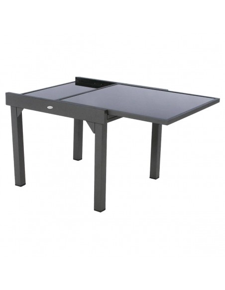 Table de jardin extensible Piazza  Verre trempé 4/8PL Anthracite & Graphite HOME SWEET HOME Tables et chaises de jardin