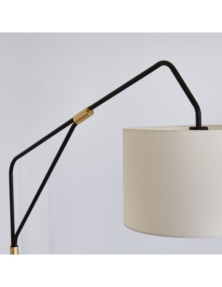 Lampadaire arc \"Luce\" noir et doré HOME SWEET HOME Luminaires & Suspensions