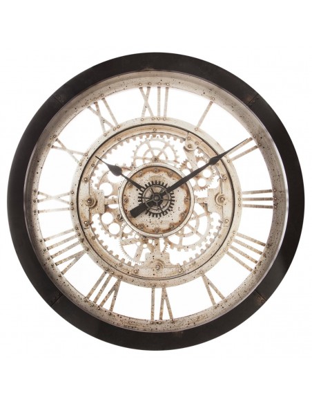 HORLOGE MECANIQUE PLASTIQUE DIAMETRE 61CM HOME SWEET HOME Objet de décoration