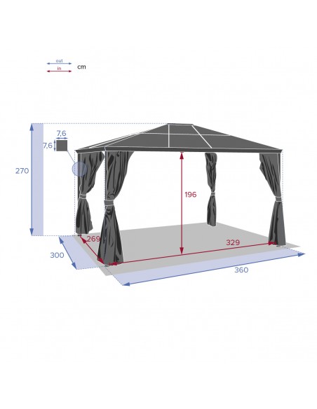 Tonnelle Belize Graphite HOME SWEET HOME Accueil