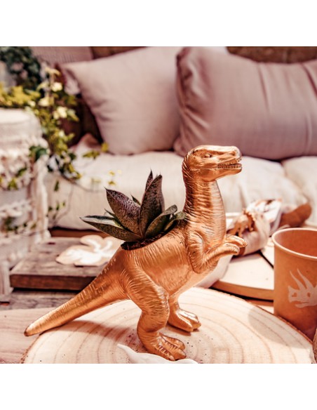 VASE DINOSAURE PLANTE GRASSE TYRANNOSAURUS REX OR HOME SWEET HOME Décoration festive