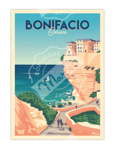 Affiche BONIFACIO HOME SWEET HOME Affiche Marcel Travels