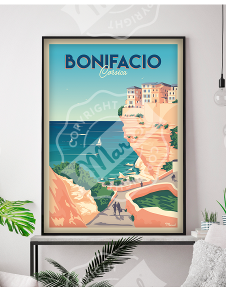 Affiche BONIFACIO HOME SWEET HOME Affiche Marcel Travels