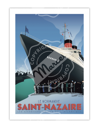 Affiche \" SAINT-NAZAIRE\" HOME SWEET HOME Affiche Marcel Travels