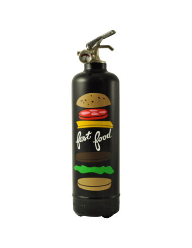 Extincteur design AKLH Fast Food noir HOME SWEET HOME Extincteur Fire Design