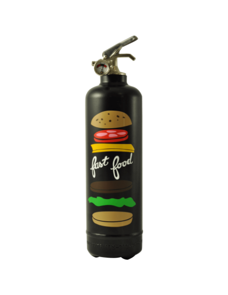 Extincteur design AKLH Fast Food noir HOME SWEET HOME Extincteur Fire Design