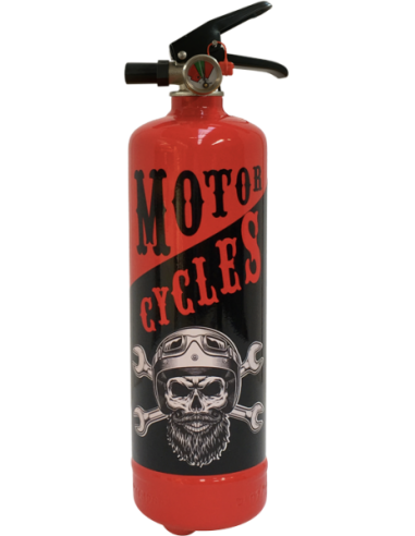 Extincteur design MOTORCYCLE ROUGE HOME SWEET HOME Extincteur Fire Design