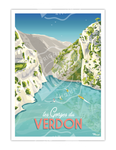 Affiche \" Les gorges du Verdon \" HOME SWEET HOME Affiche Marcel Travels