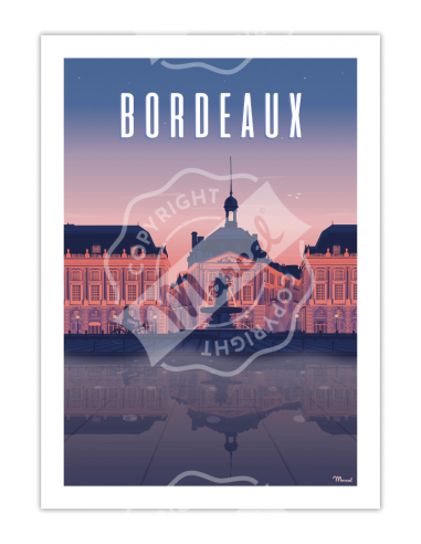 Affiche \" BORDEAUX \" HOME SWEET HOME Affiche Marcel Travels