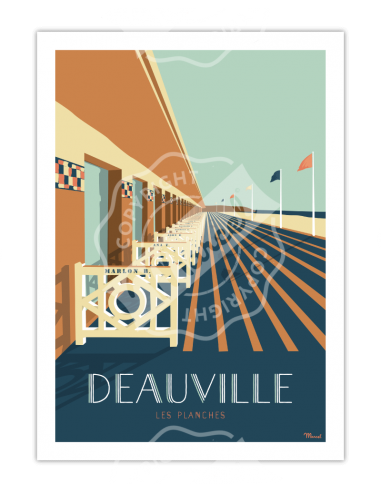 Affiche \" DEAUVILLE \" HOME SWEET HOME Affiche Marcel Travels