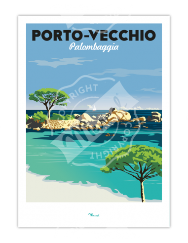 Affiche \" PORTO VECCHIO \" HOME SWEET HOME Affiche Marcel Travels