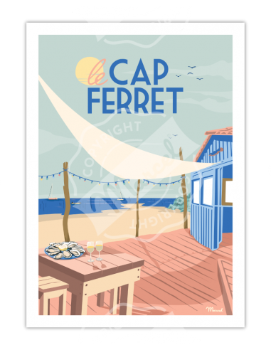 Affiche \" CAP FERRET \" HOME SWEET HOME Affiche Marcel Travels