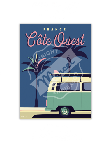 Affiche \" COTE OUEST \" HOME SWEET HOME Affiche Marcel Travels