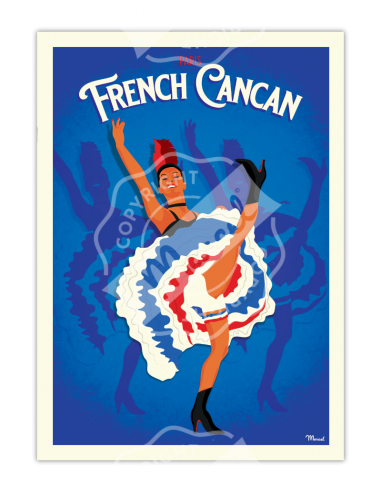 Affiche \" FRENCH CANCAN \" HOME SWEET HOME Affiche Marcel Travels