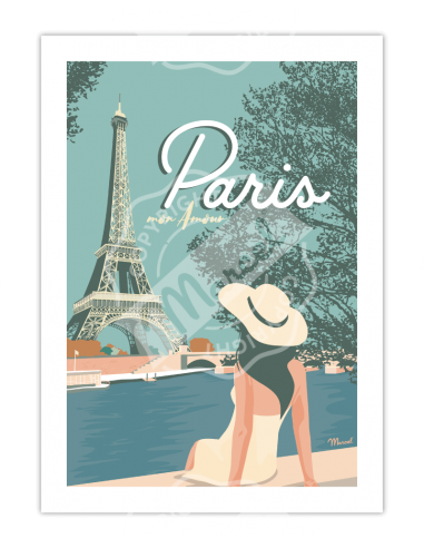 Affiche PARIS « Les Toits » 30x40cm HOME SWEET HOME Affiche Marcel Travels