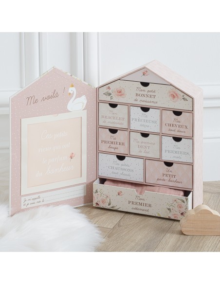 Coffret de naissance maison \"cygne\" HOME SWEET HOME Chambre pour enfant