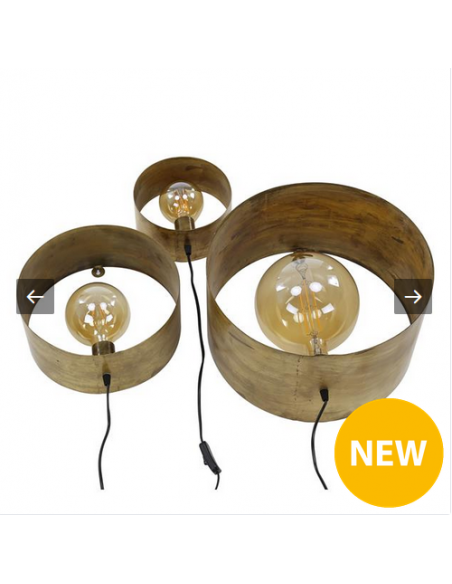 Lampe murale série de 3 vieil or HOME SWEET HOME Luminaires & Suspensions