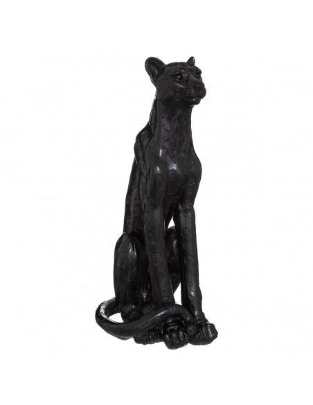 Statuette léopard \"Artifice\", noir, résine H90 cm HOME SWEET HOME Objet de décoration