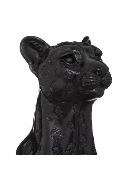 Statuette léopard \"Artifice\", noir, résine H90 cm HOME SWEET HOME Objet de décoration