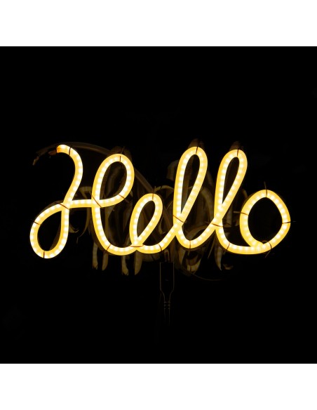 Ampoule LED mot \"Hello\" pour suspension, ambrée, verre E27 HOME SWEET HOME Luminaires & Suspensions