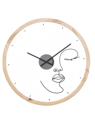 Horloge \"Mily\", bois & verre D45 cm HOME SWEET HOME Objet de décoration