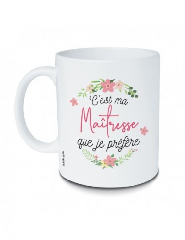 MUG C\'EST MA MAITRESSE QUE JE PRÉFÈRE HOME SWEET HOME Cadeau