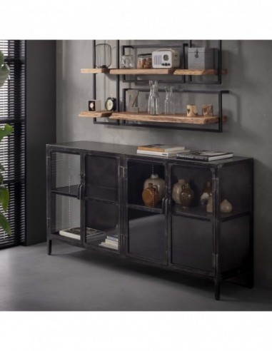 Enfilade Rift metal 4 portes HOME SWEET HOME Consoles & Meubles