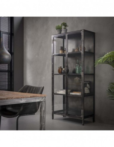 Vitrine Rift metal 2 portes HOME SWEET HOME Consoles & Meubles