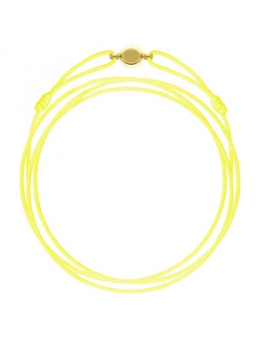 Cordon doré jaune fluo HOME SWEET HOME Le bijou de Mimi