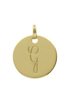 Médaille alphabet dorée G