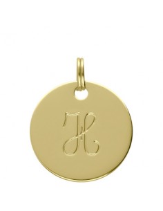 Médaille alphabet dorée H