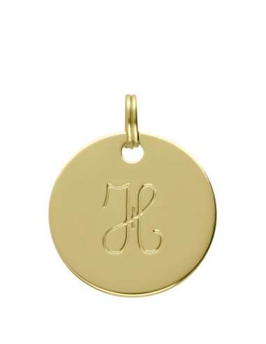 Médaille alphabet dorée H HOME SWEET HOME Le bijou de Mimi