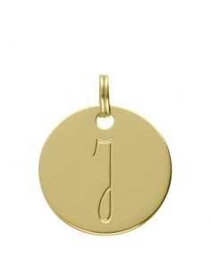 Médaille alphabet dorée J
