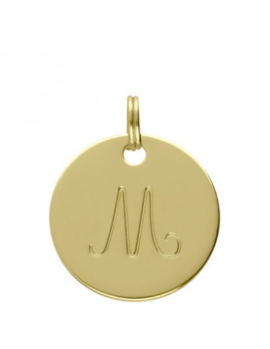 Médaille alphabet dorée M HOME SWEET HOME Le bijou de Mimi