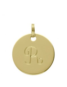 Médaille alphabet dorée R