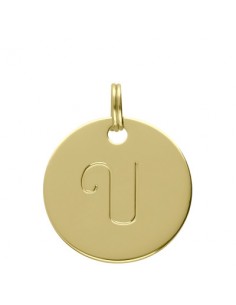 Médaille alphabet dorée U