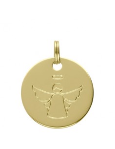 Médaille alphabet dorée ANGE