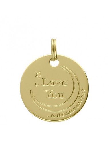 Médaille alphabet dorée LOVE YOU HOME SWEET HOME Le bijou de Mimi