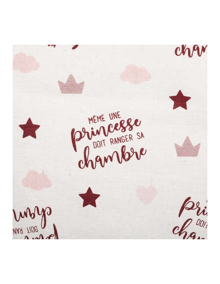 BAC RANGEMENT CANVAS PRINCESSE HOME SWEET HOME Chambre pour enfant