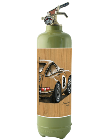 ABmotorART Porsche 911 kaki HOME SWEET HOME Extincteur Fire Design