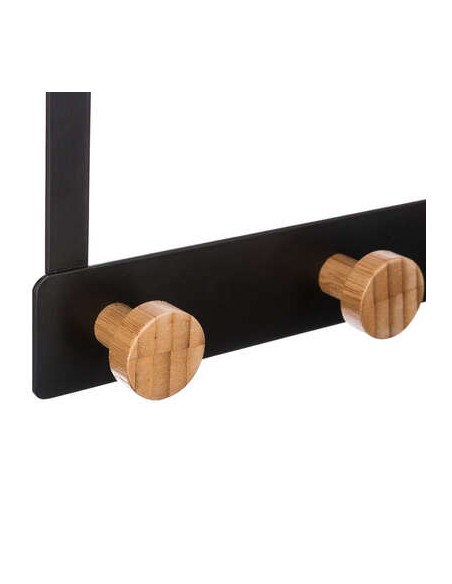 PATERE MTL/BAMB 3T PORTE NOIR HOME SWEET HOME Porte-manteaux & Miroirs