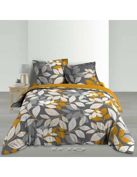 PARURE 3 P. 240 x 220 CM PERCALE IMP. 78 FILS ALLOVER SCALA HOME SWEET HOME Linge de maison