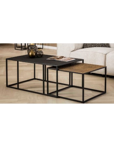 Table basse rectangulaire serié/2 iron metallic HOME SWEET HOME Tables basse & Tables de salon