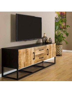 Meuble TV 150cm metal wood