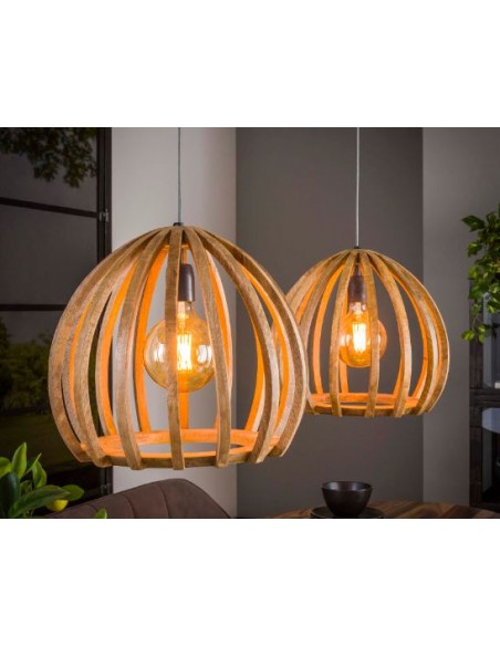 Suspension 2L barres en bois courbées HOME SWEET HOME Luminaires & Suspensions