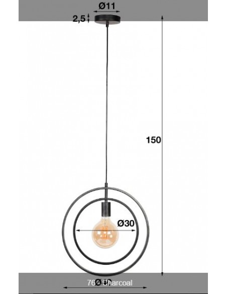 Suspension 1L Turn around HOME SWEET HOME Luminaires & Suspensions