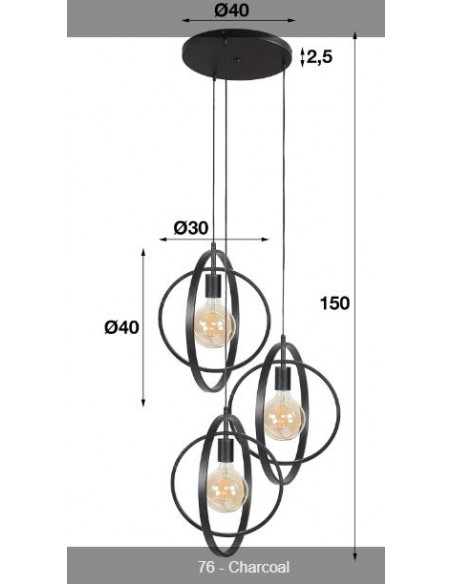 Suspension 3L Turn around étagée HOME SWEET HOME Luminaires & Suspensions