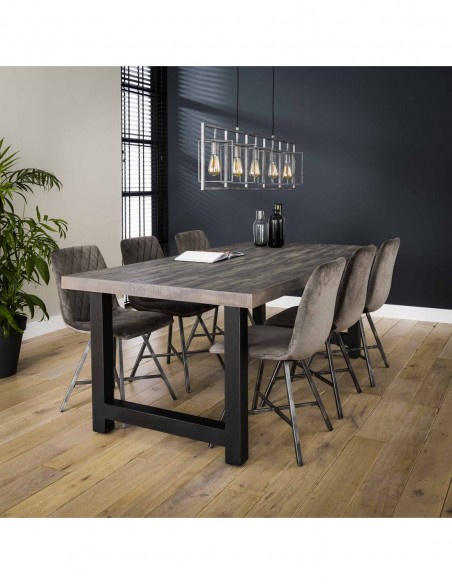 Table à manger 200 acasia rough grey HOME SWEET HOME Tables basse & Tables de salon